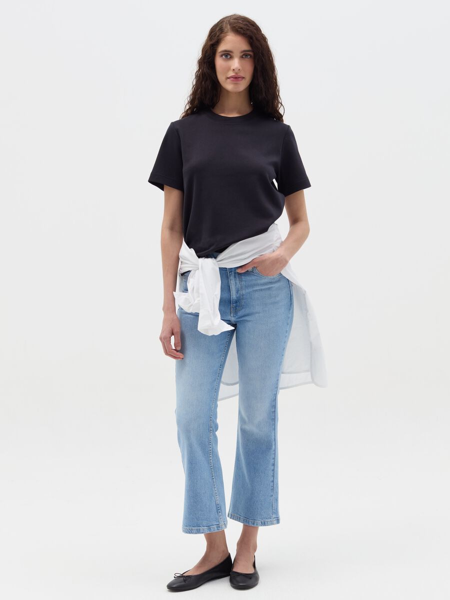 Cropped flare-fit jeans_0
