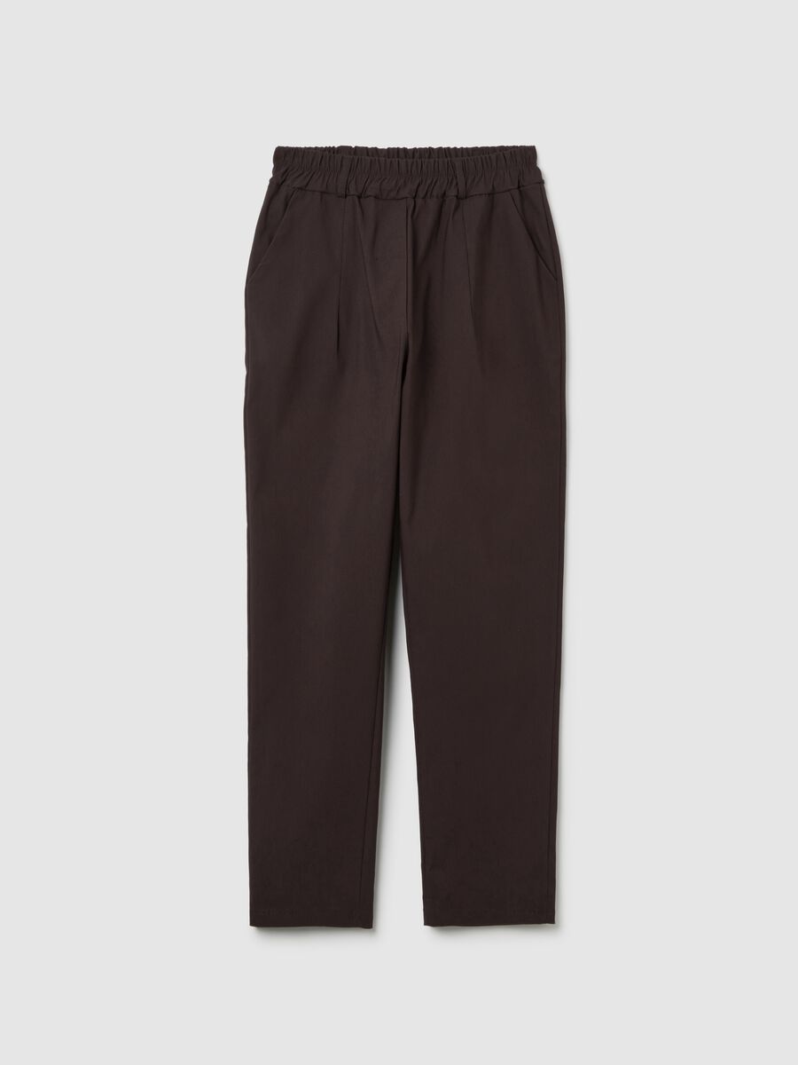 Brown regular fit trousers_4