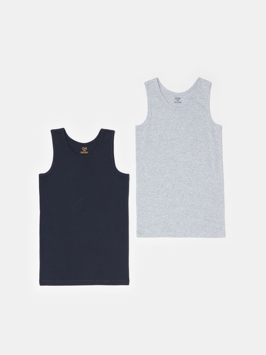 Two-pack racerback vests with round neckline_0