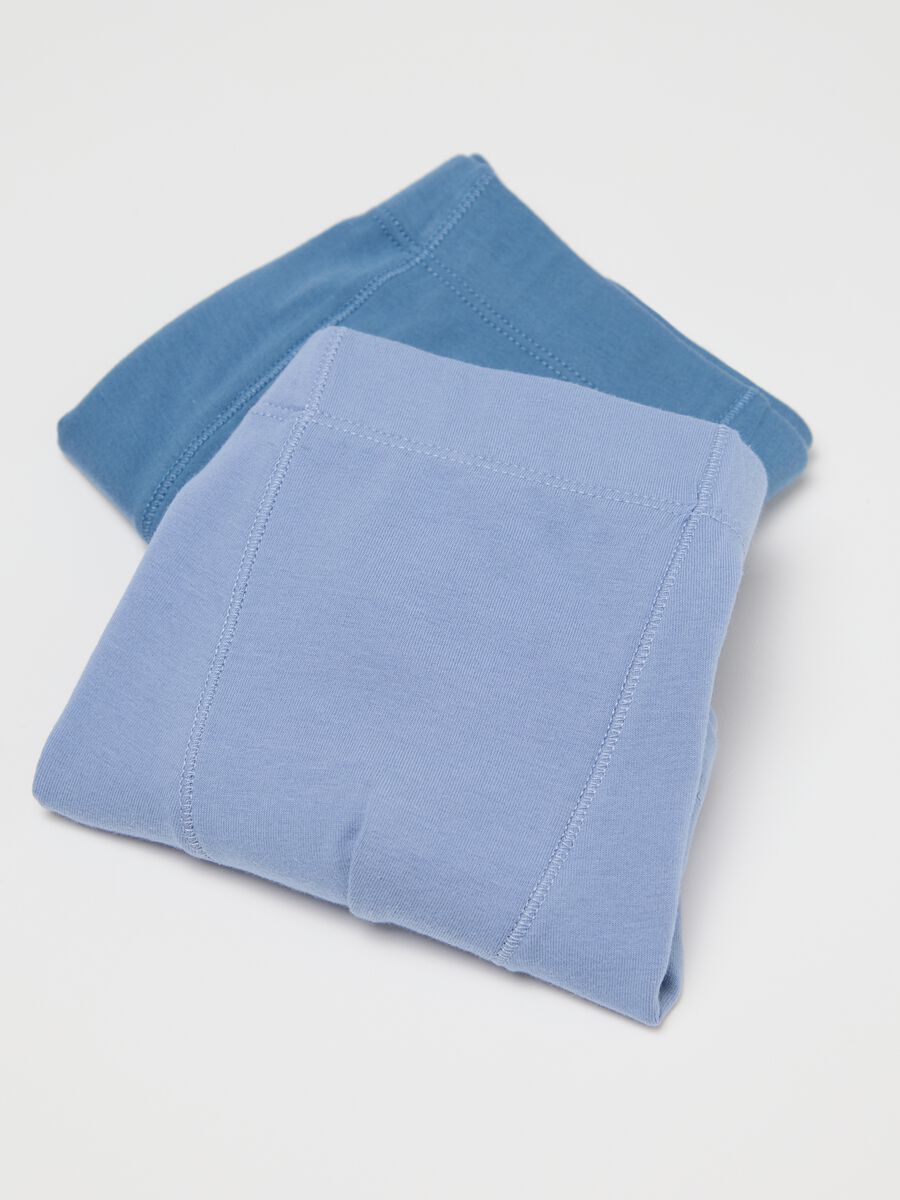 Set cinque boxer blu e bianchi in cotone elasticizzato _3