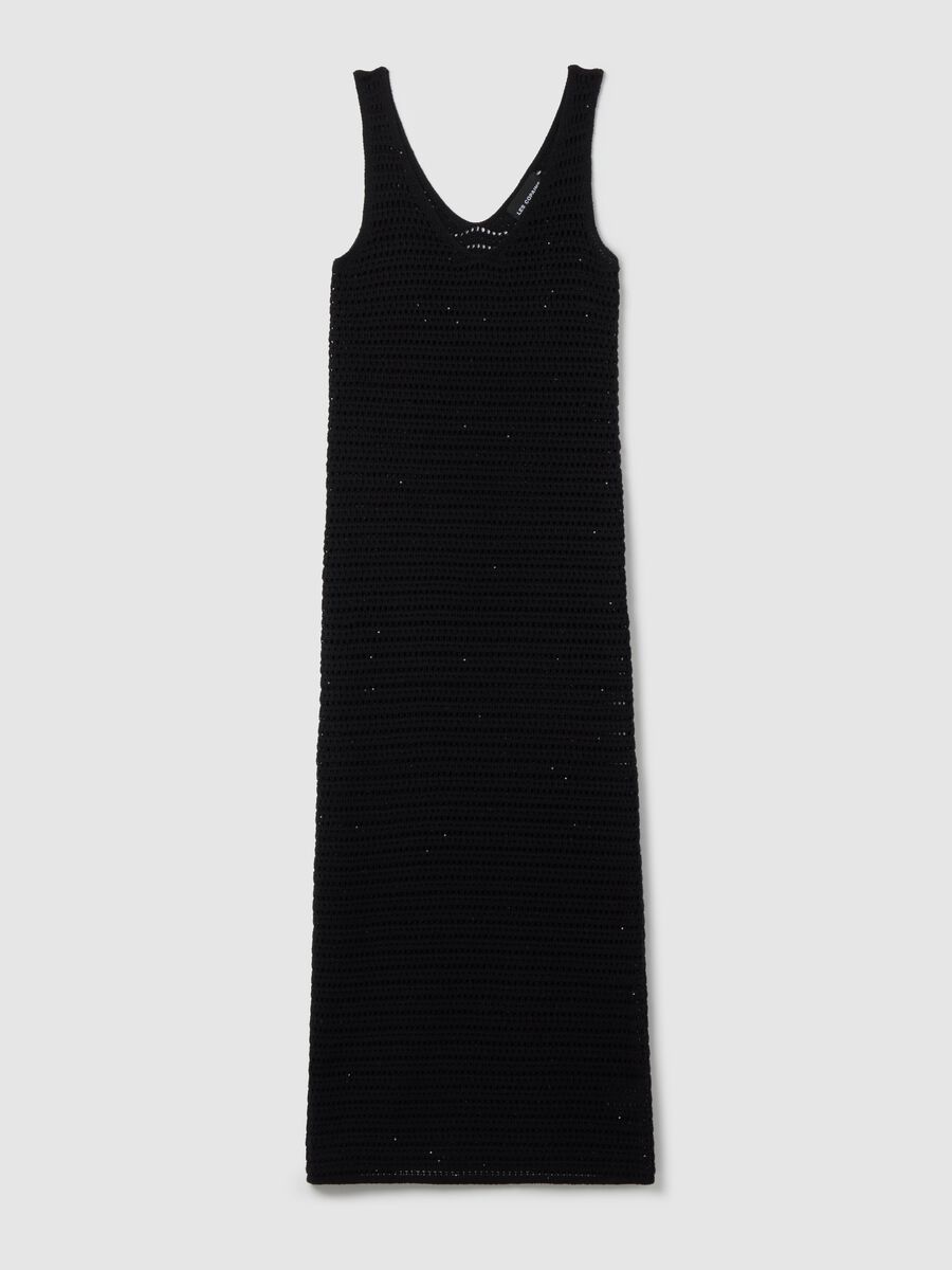 Vestito lungo smanicato crochet_0