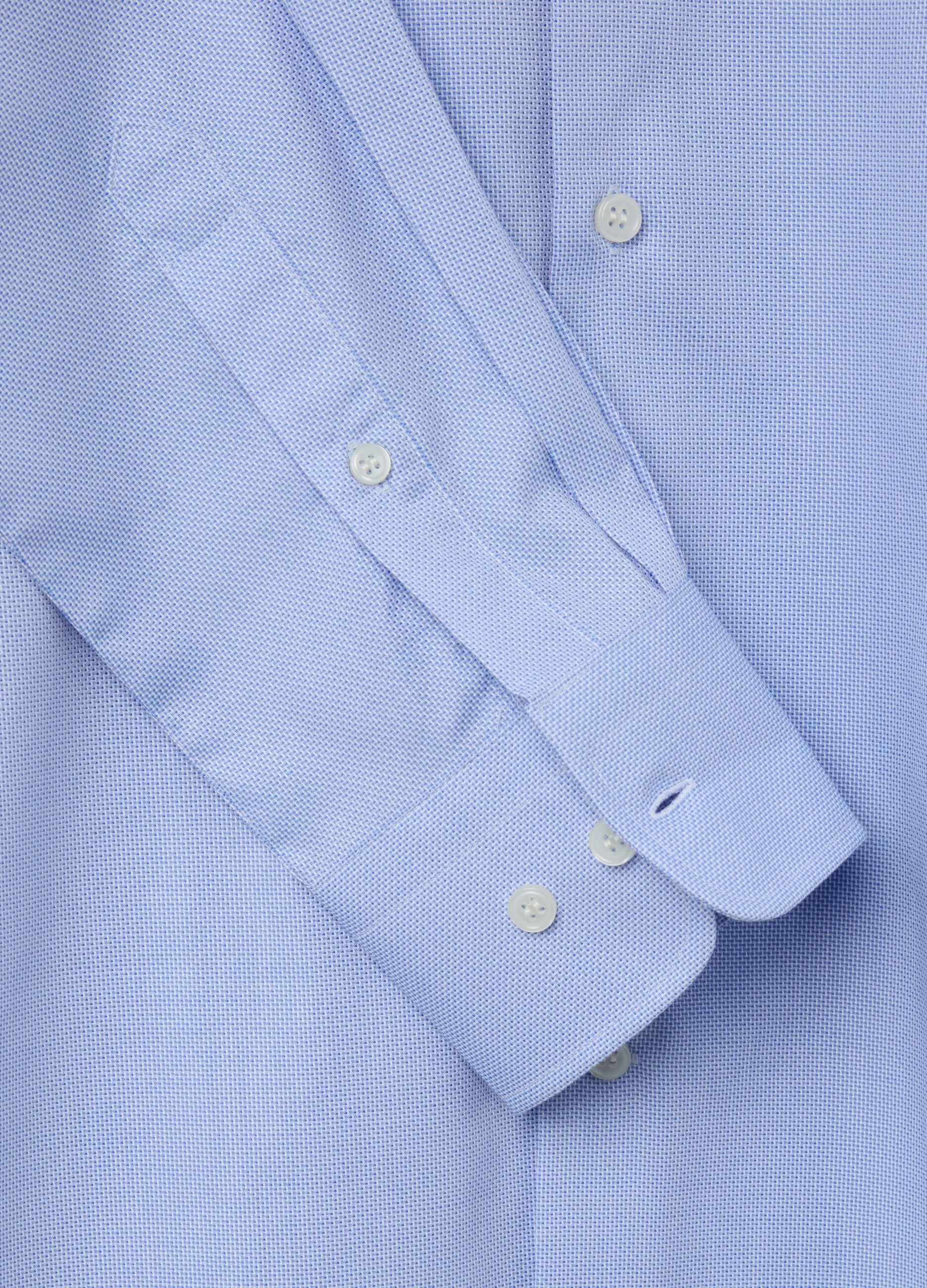 Camicia regular fit easy iron in cotone oxford azzurro