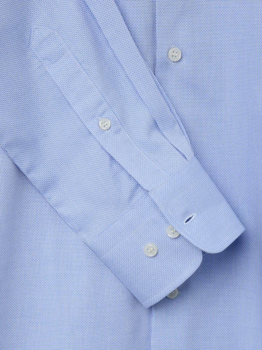 Regular-fit easy-iron shirt in light blue Oxford cotton_5