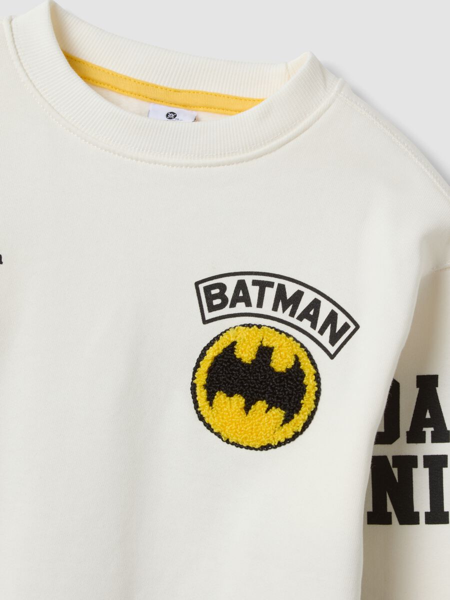 Blue and white pure cotton Batman tracksuit_2