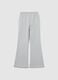 Grey Flare Trousers for Girls in Pure Cotton_1