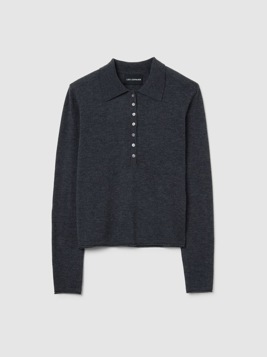 Grey Regular Fit Pure Wool Sweater_4