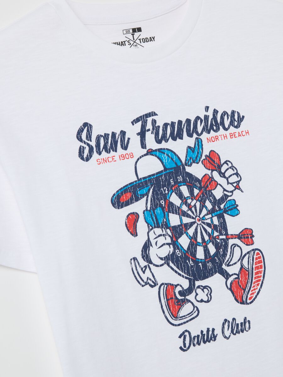 Cotton T-shirt with "San Francisco Darts Club" print_5