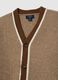 Brown regular fit children's cardigan with buttons_2