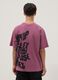 Purple pure cotton boys&rsquo; oversized T-shirt with print_1