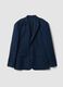 Blue pure linen slim-fit blazer_0