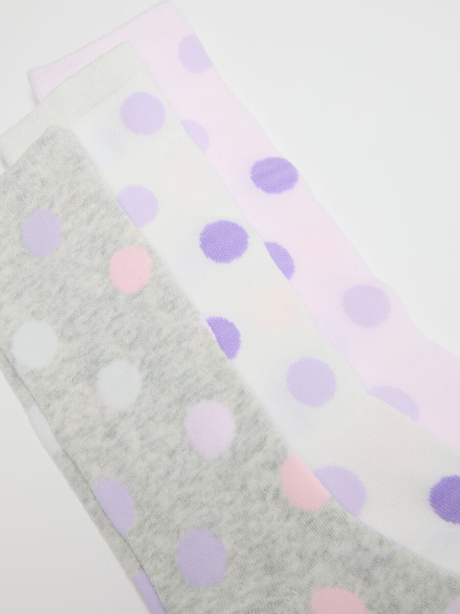Multipack of five long multicolour socks for girls_2