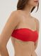 Red bandeau bikini top in stretch fabric_2