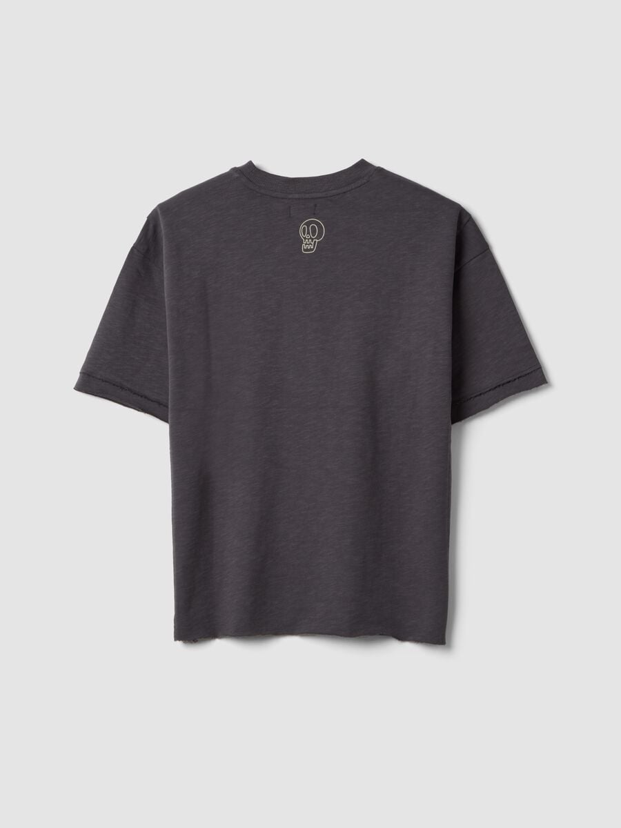 T-shirt grigia in puro cotone a maniche corte per ragazzo over fit_4