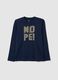 Boys' blue pure cotton regular fit T-shirt_3