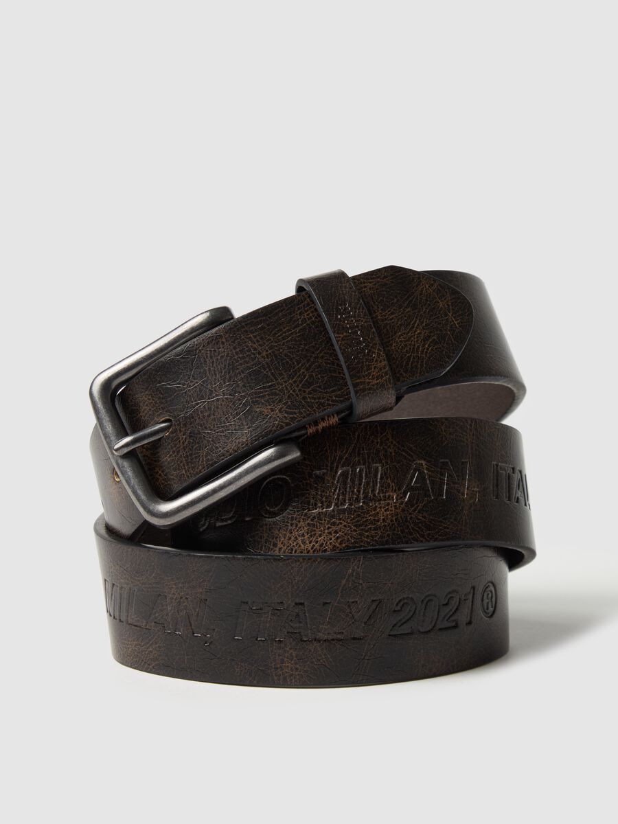 Logo Belt Vintage Brown_0
