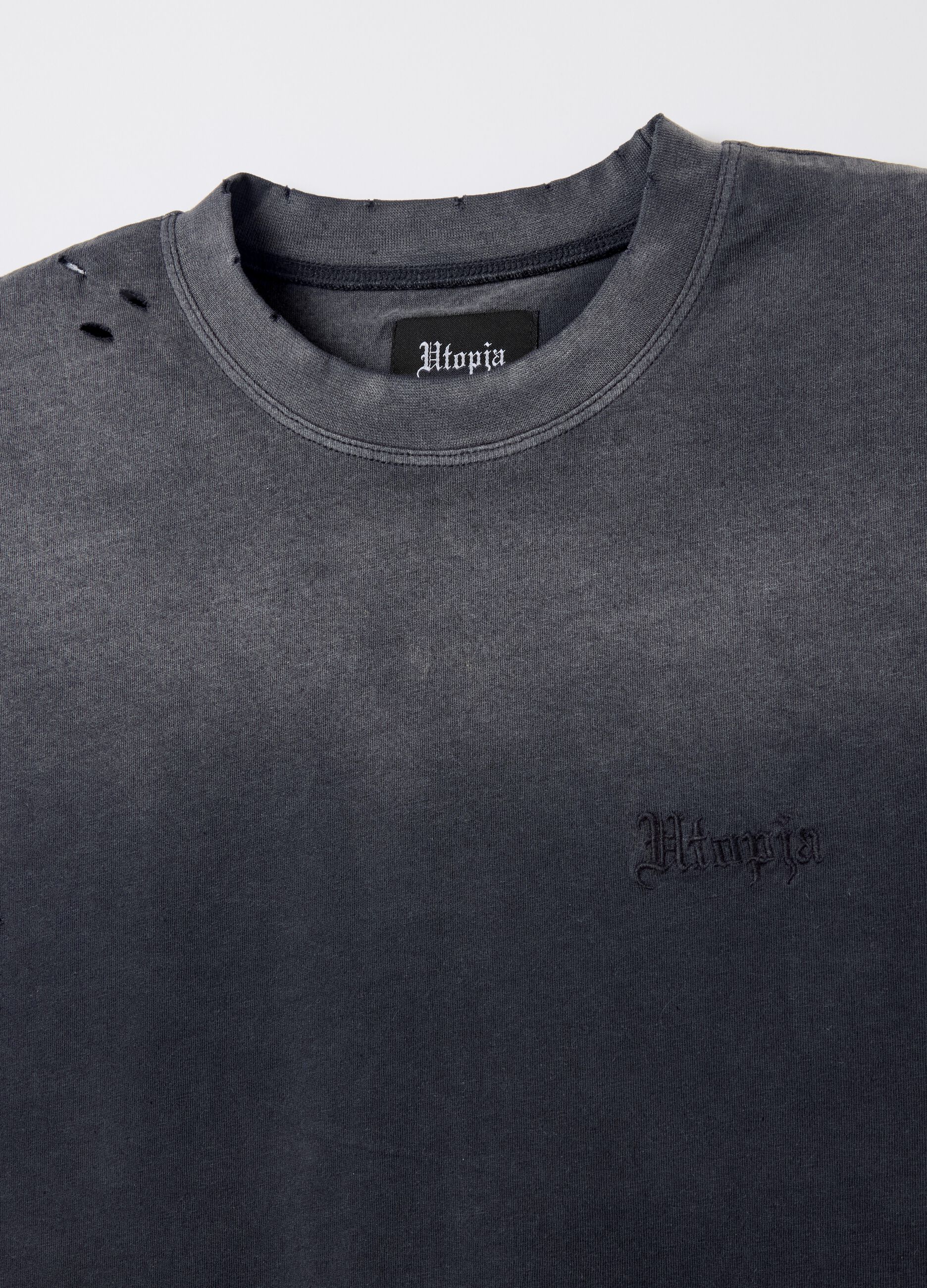 Sunfaded Distressed Tank Top Vintage Black