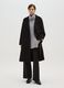 Black wool blend coat regular fit with buttons_0