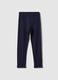 Girls' slim fit blue stretch cotton leggings_1