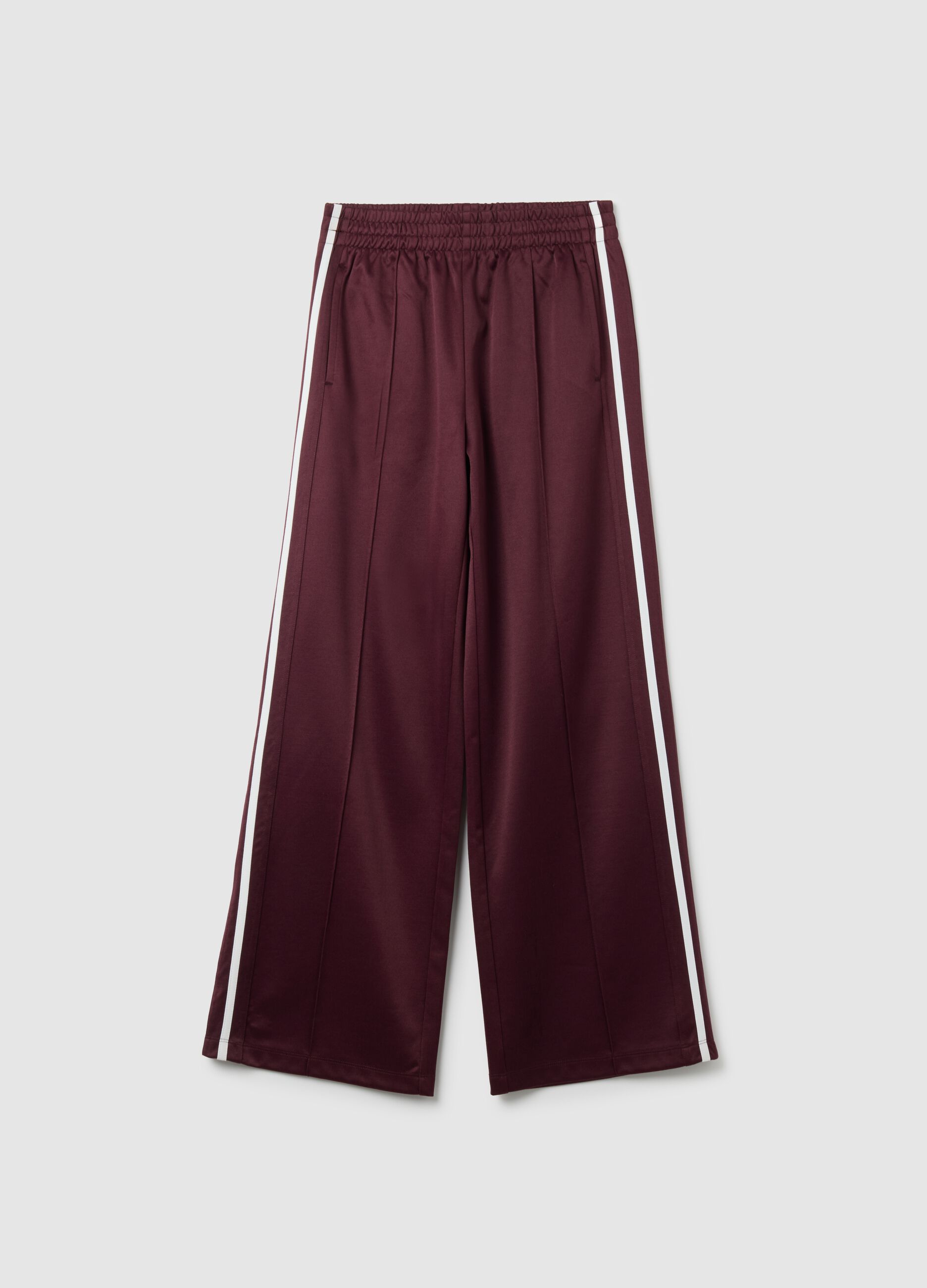 Pantaloni in misto cotone rossi relaxed fit