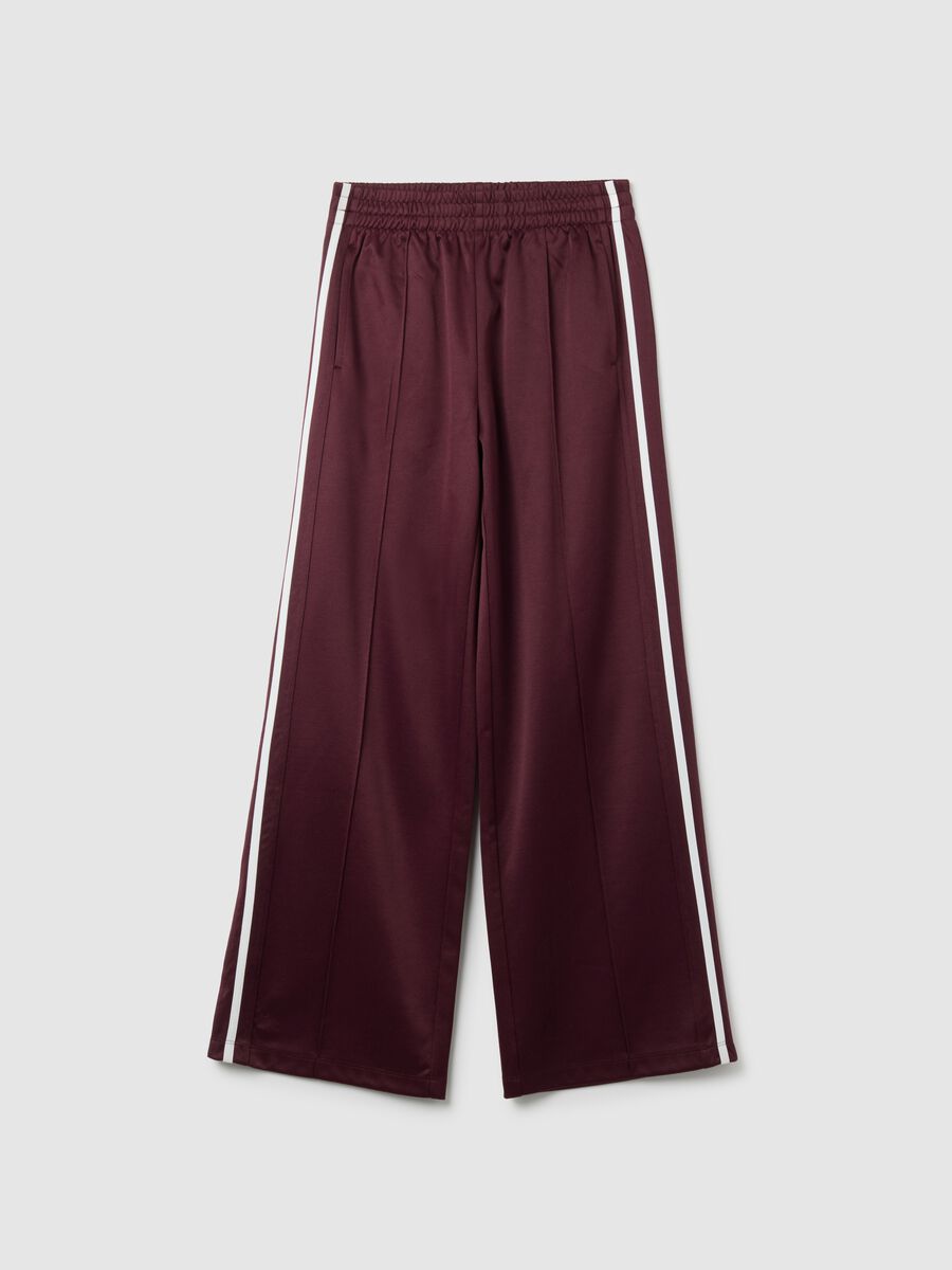 Pantaloni in misto cotone rossi relaxed fit_4