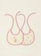 Two-pack of white pure cotton baby girl bibs with cute prints_0
