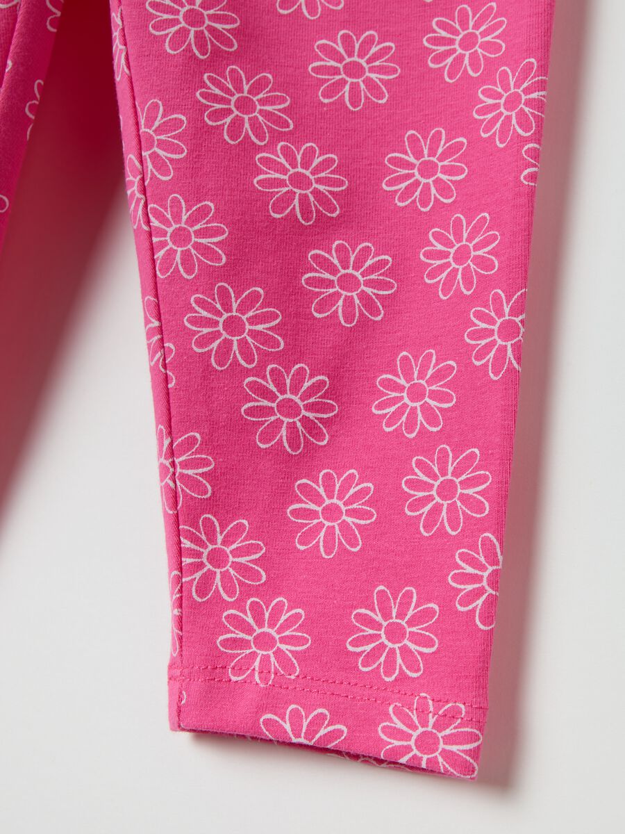 Printed stretch cotton leggings_3