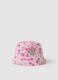 Pink pure cotton bucket hat for girls with Minnie and cherries_0