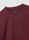 Burgundy cotton blend sweatshirt with regular fit_5