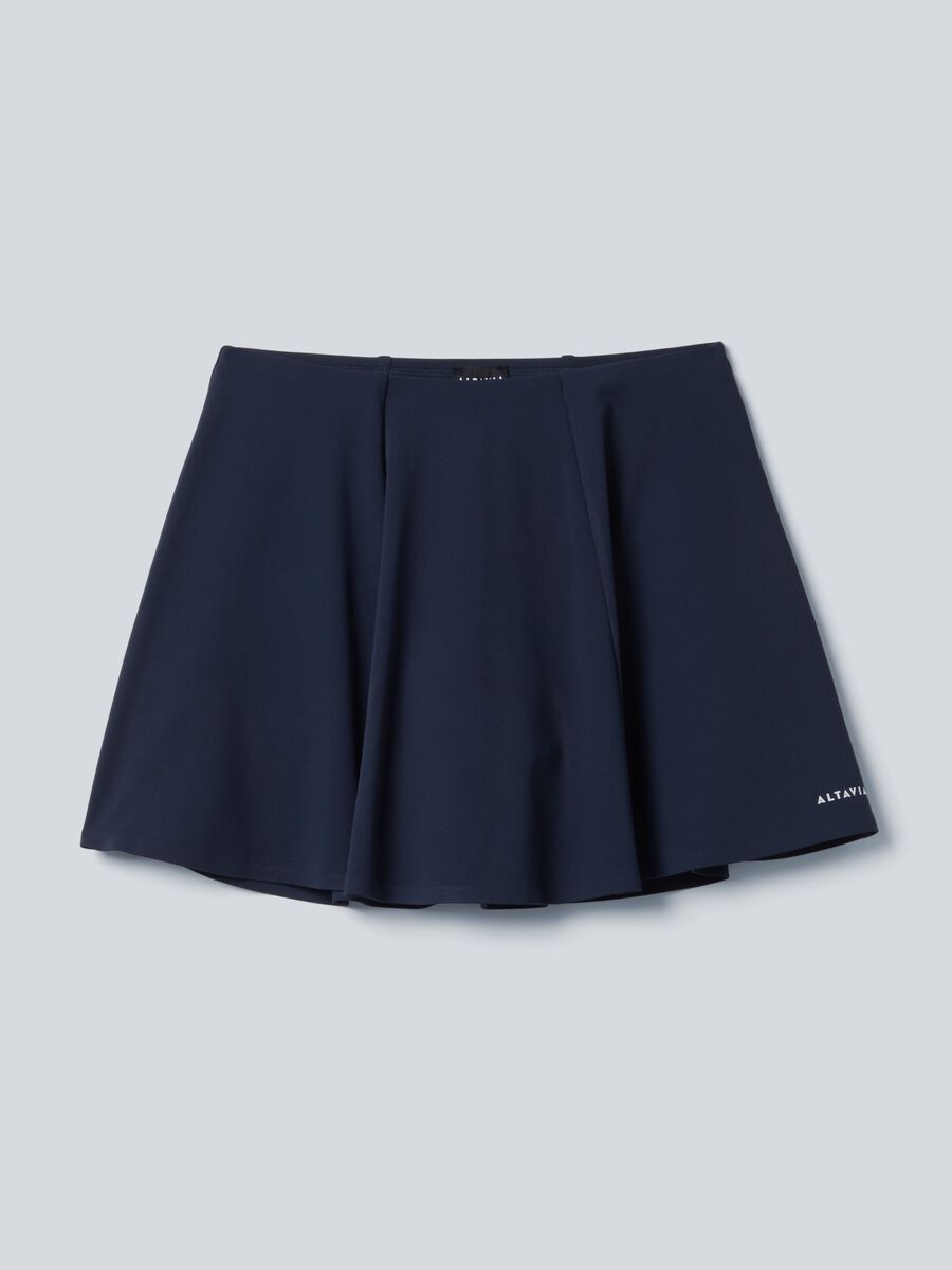 ALTAVIA COURT blue sports skirt in stretch technical fabric with integrated shorts_4