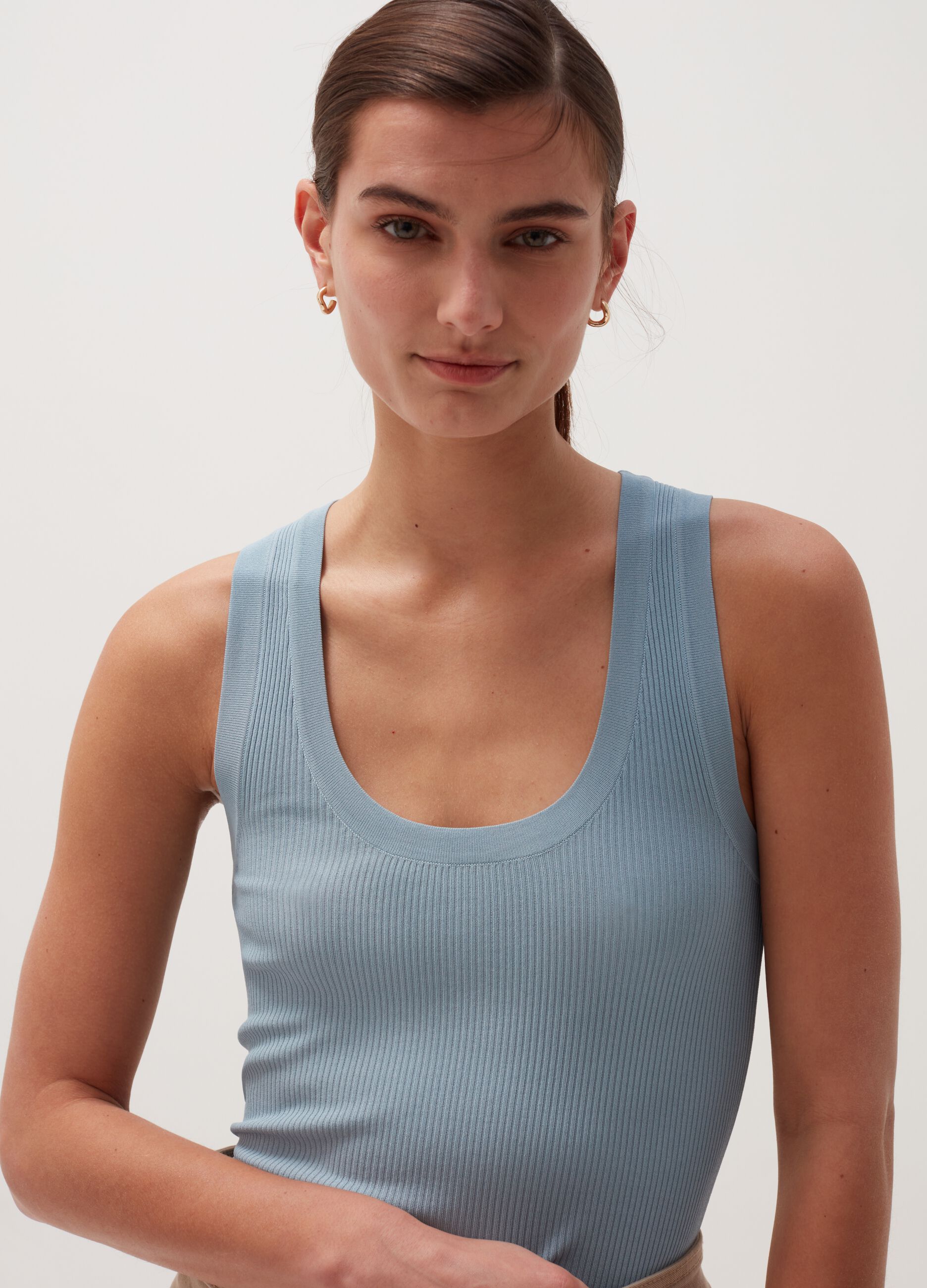 Tank top a costine _1
