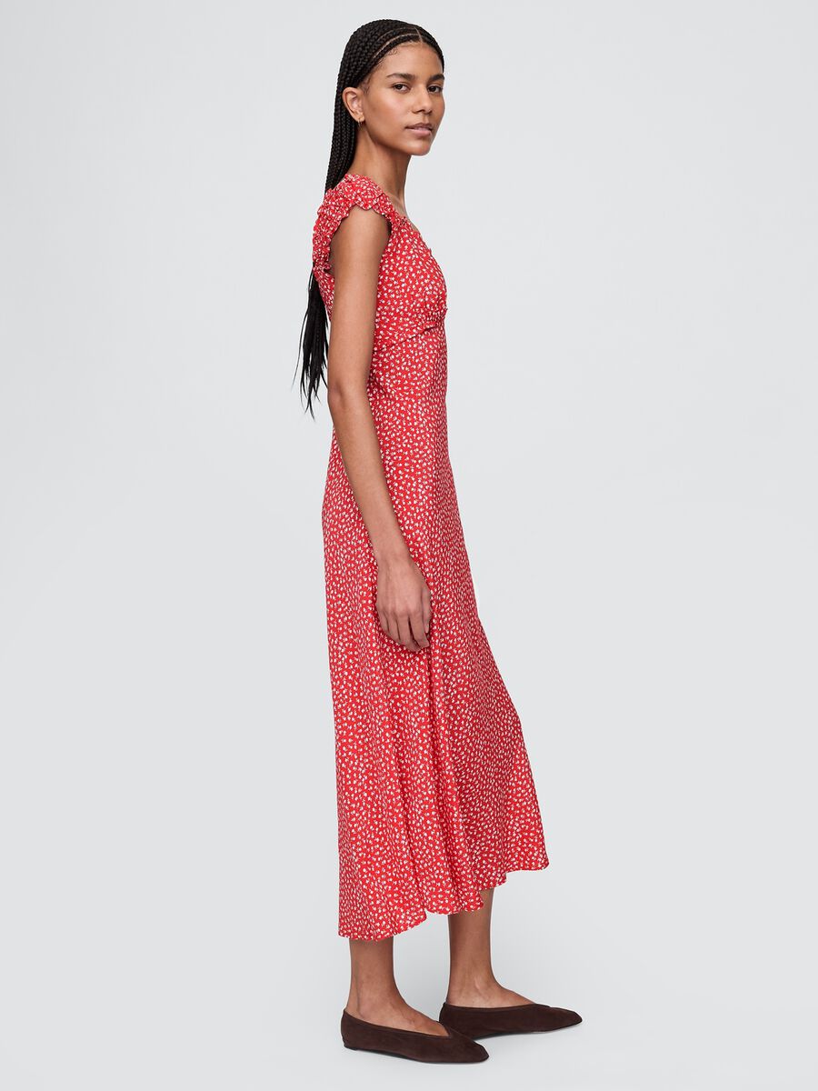 Sleeveless dress with floral pattern_3