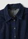 Dark blue slim-fit stretch cotton denim shirt_6
