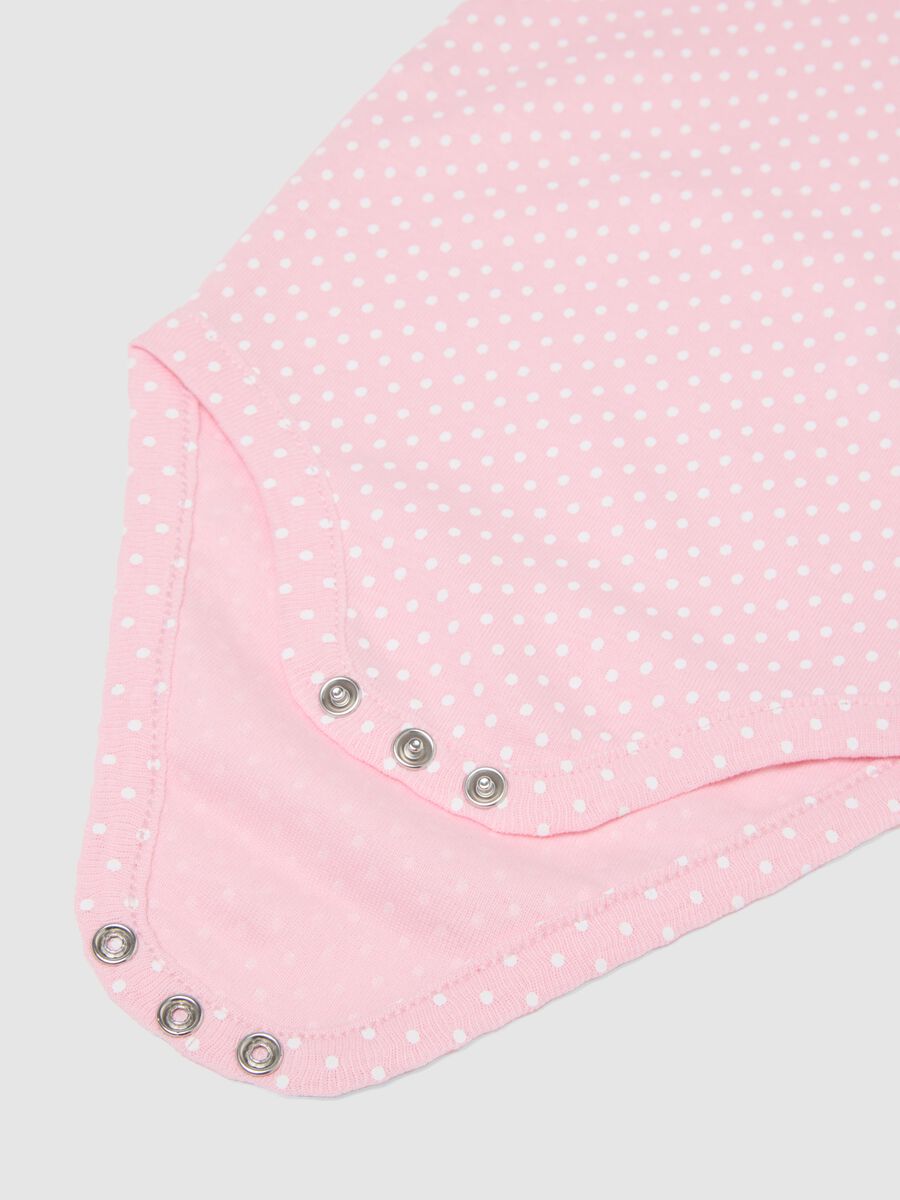 Tripack body in puro cotone multicolor da neonata_3