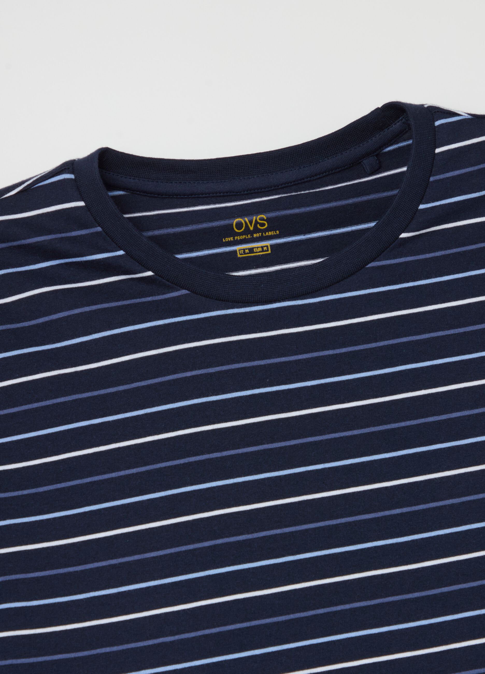 Short cotton pyjamas with striped pattern