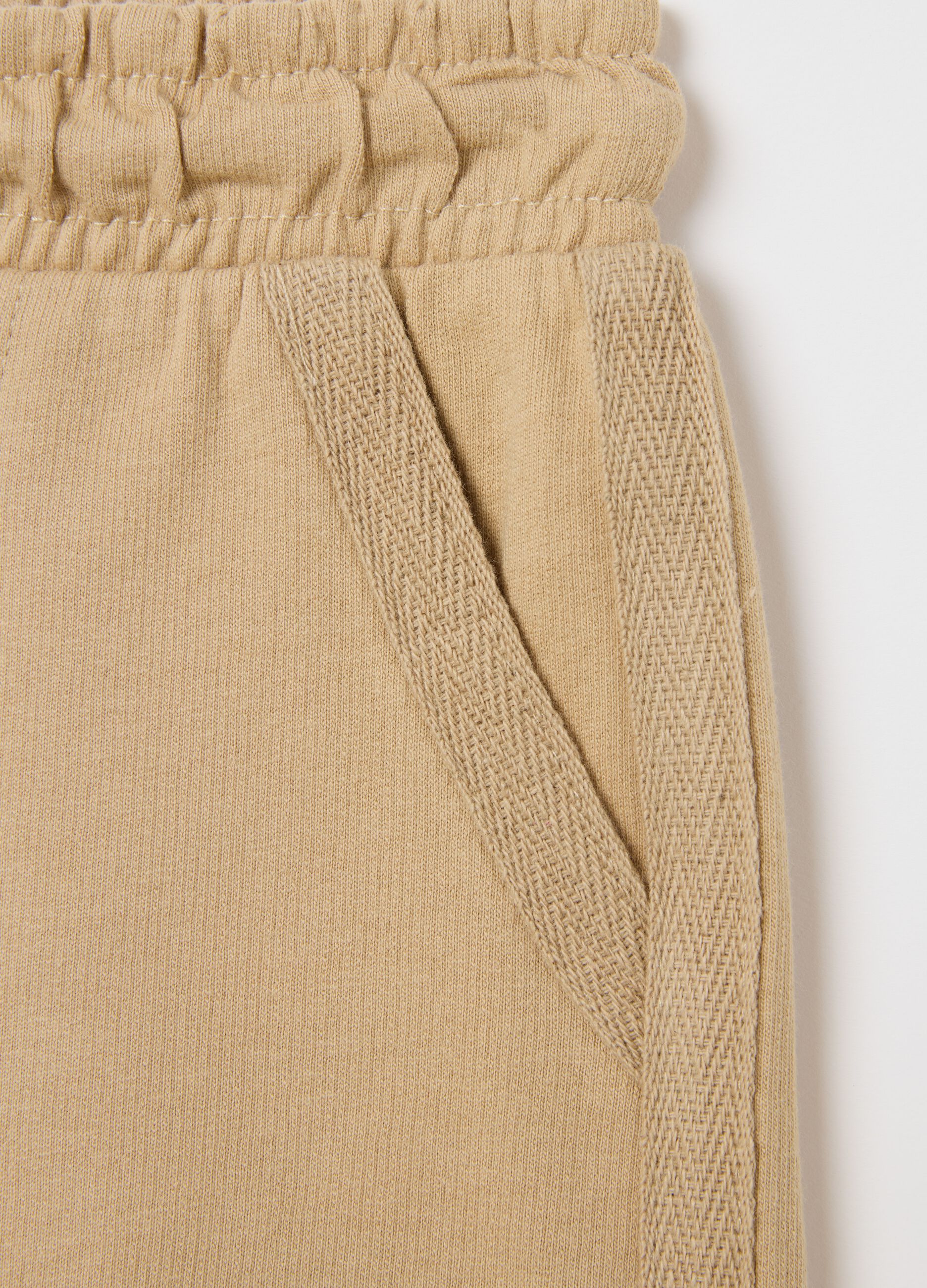 Kid's beige pure cotton shorts regular fit