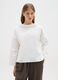 White stretch cotton regular fit jumper_1