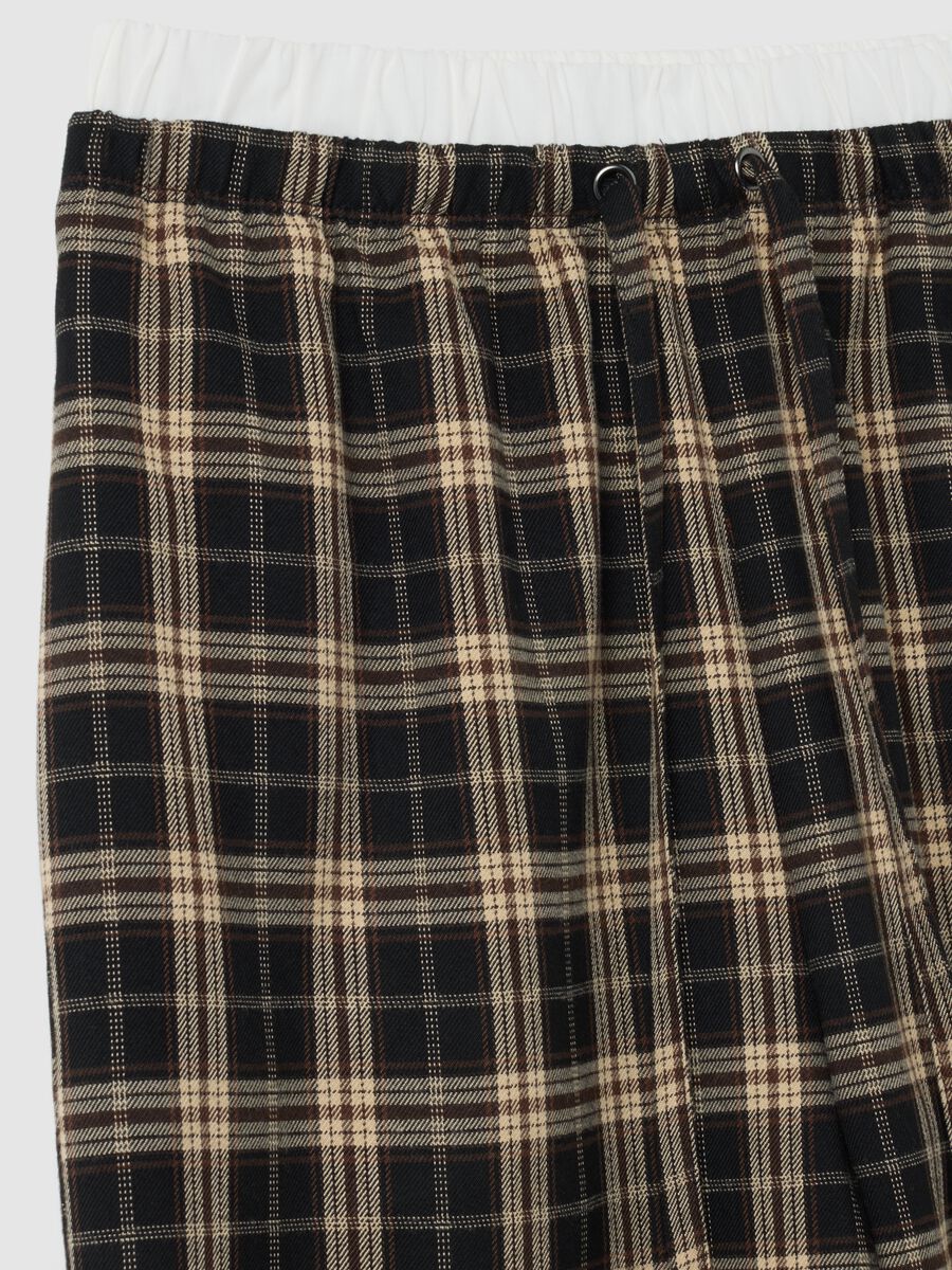Pantaloni a quadri multicolor wide leg_5
