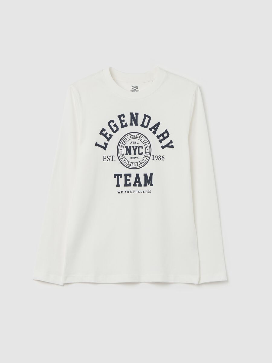 T-shirt a maniche lunghe con stampa_3