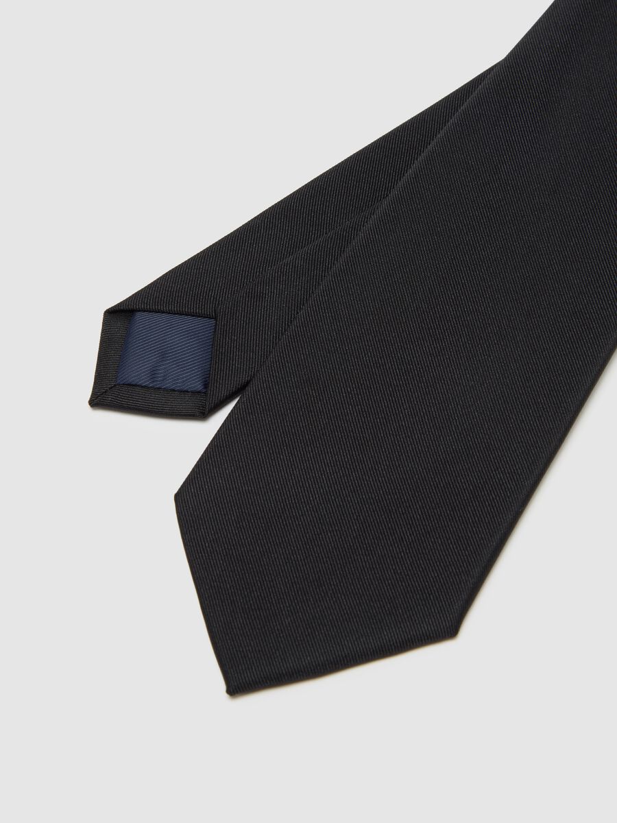 Men's Black Slim Fit Tie_1