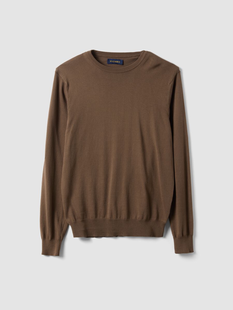 Brown Sweater in Pure Cotton_4