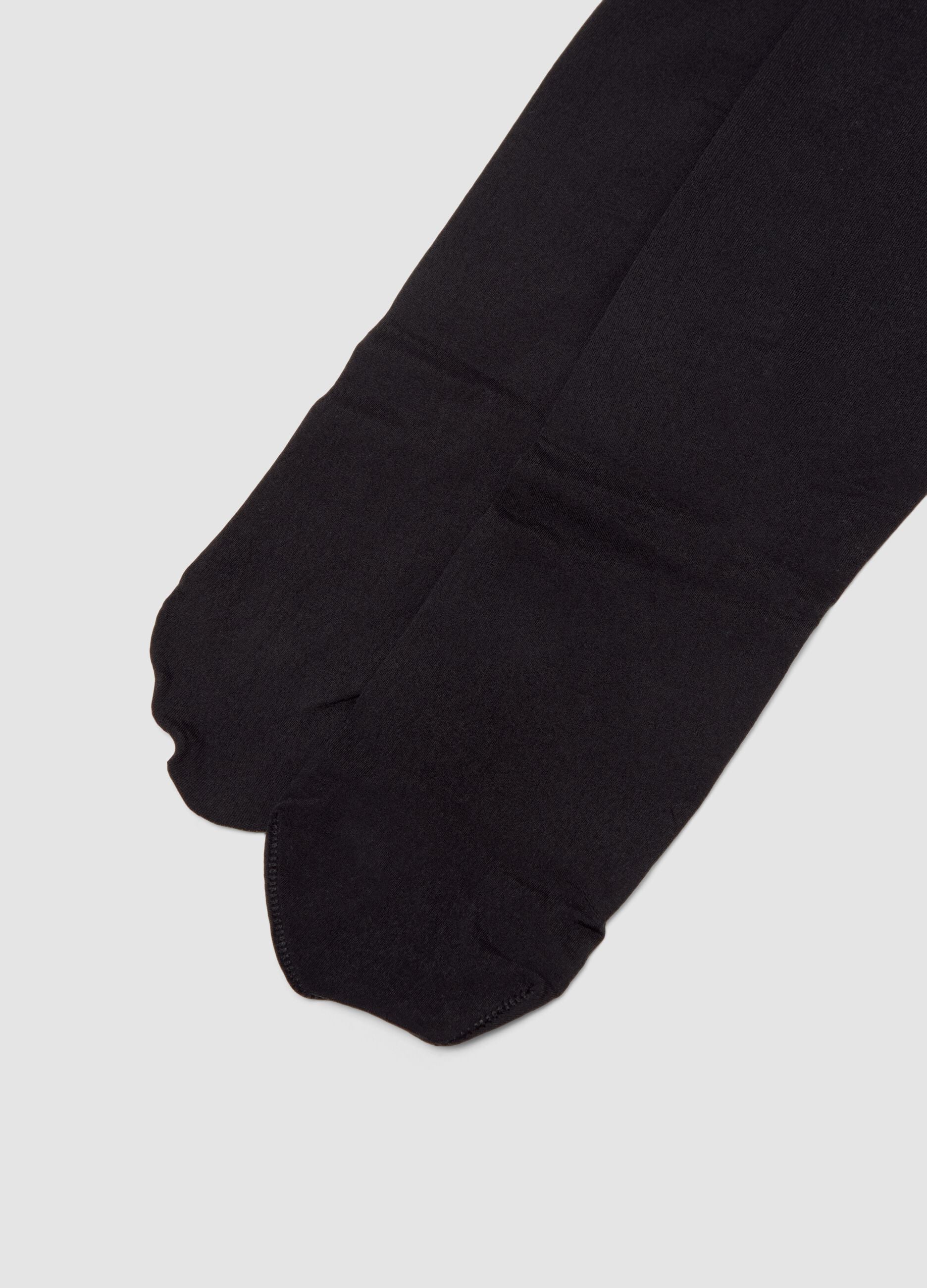 Collant neri in tessuto elasticizzato