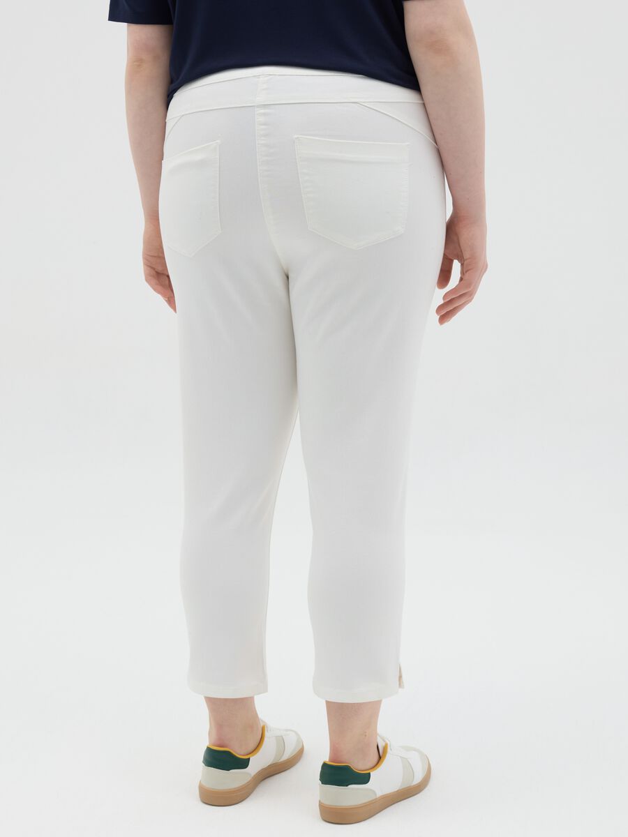 Curvy white slim-fit cropped jeggings_2