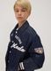 Blue varsity jacket with zip and racing print_1