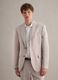 Slim Fit Beige Pure Linen Blazer_0