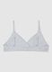 Grey Stretch Cotton Girls' Triangle Bra_1