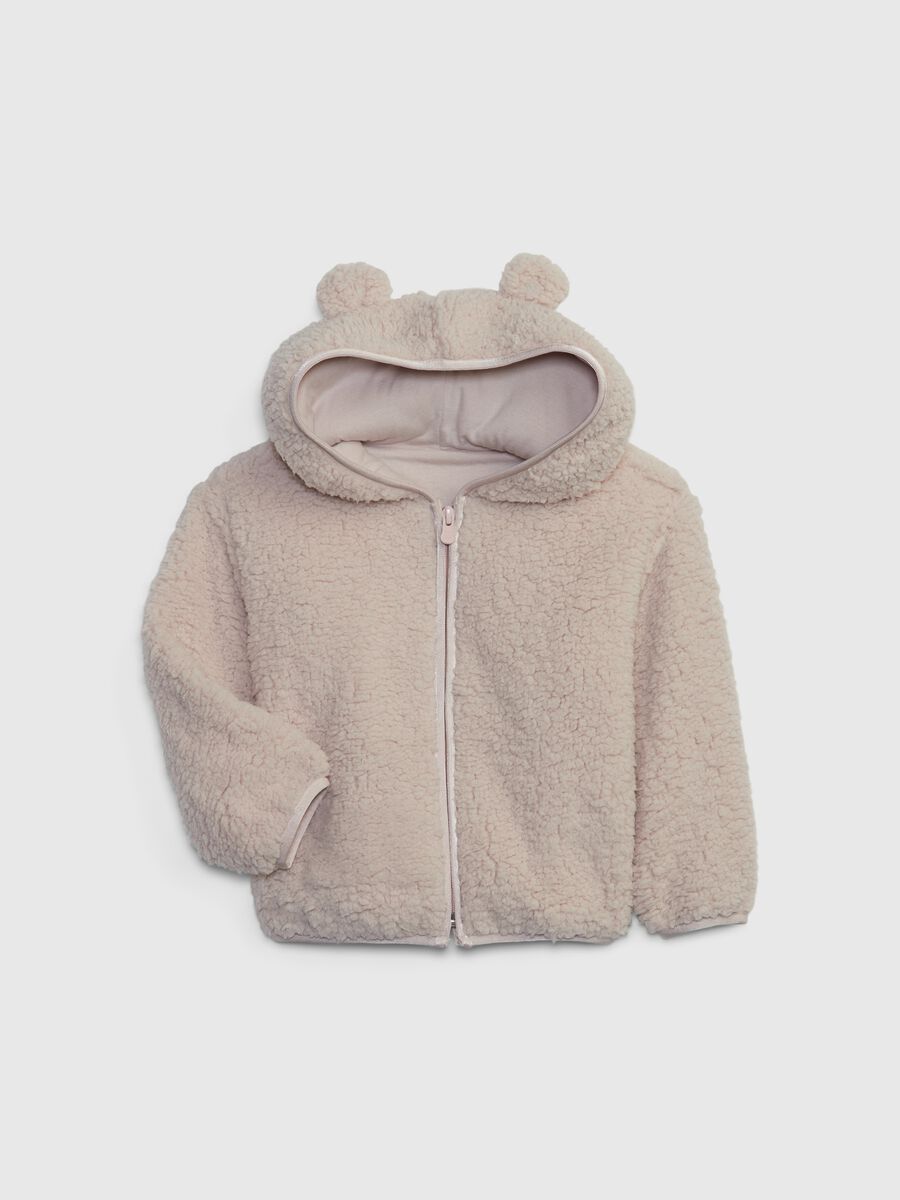 Full-zip in sherpa con orecchie_0
