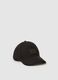 Black Wool Blend Baseball Cap_0