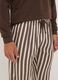 Brown pure organic cotton striped pyjamas, regular fit_3