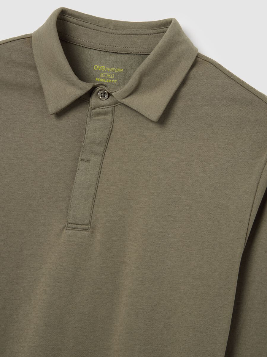 Polo in misto cotone verde regular fit_5