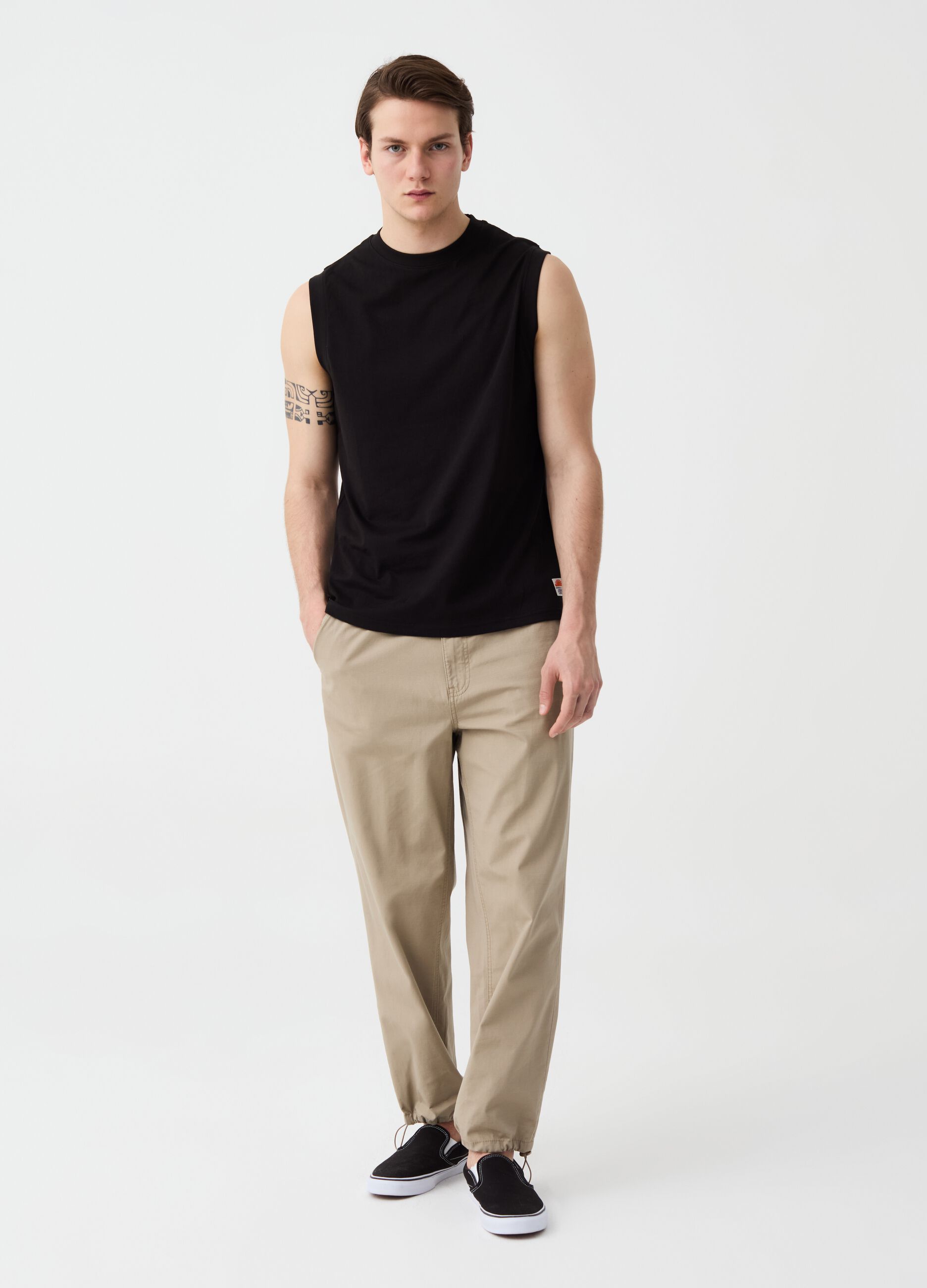 Ovs Tank top in cotone girocollo